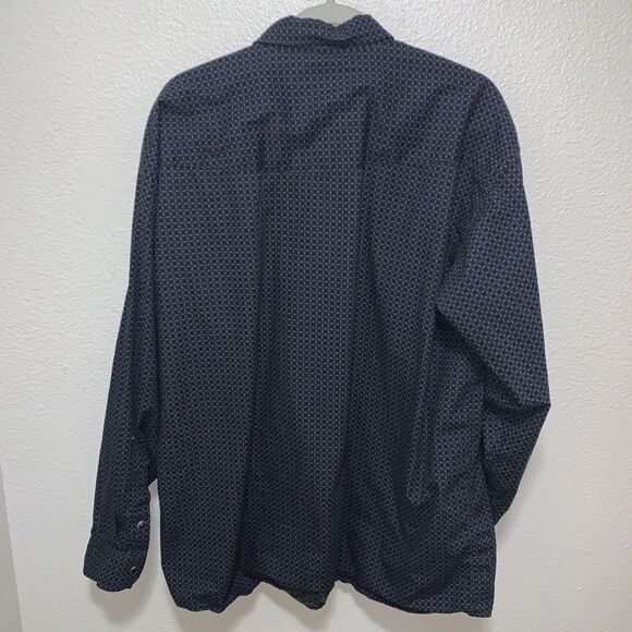 Panhandle Slim Men’s Pearl Snap Shirt Size XL Black Checker - Picture 3 of 6